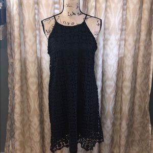Black lace crochet dress size M